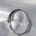 Stainless steel bangle bracelet.