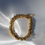 Gold plated stainless steel bracelet.