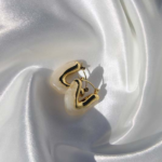 Gold plated stainless steel earrings with semiprecious gem.