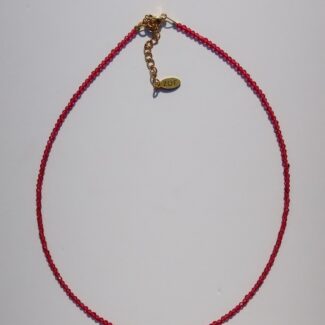 Necklace made with semiprecious gems and freshwater pearl