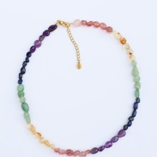 Necklace made with semiprecious gems