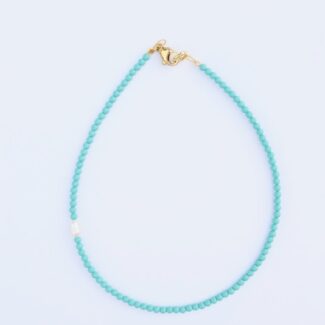 Anklet with semiprecious gems