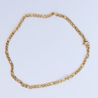 Gold plated stainless steel anklet