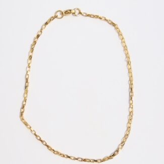 Gold plated stainless steel anklet