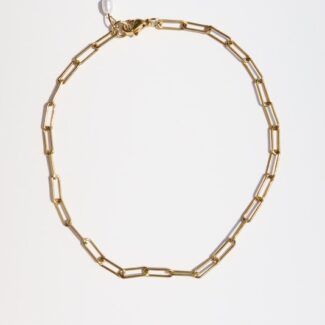 Gold plated stainless steel anklet