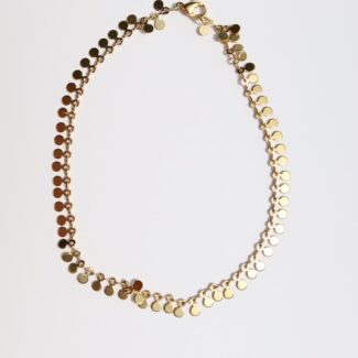 Gold plated stainless steel anklet